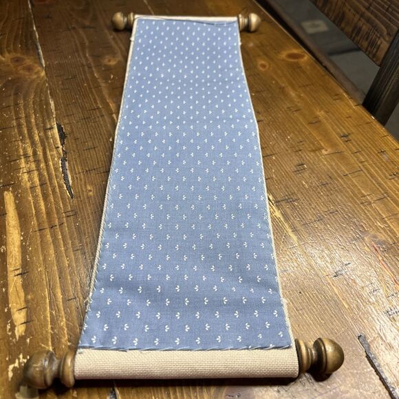 Handmade Cross Stitch Wall Hanging, WELCOME, Americana, Heart , Patriotic - Picture 3 of 5